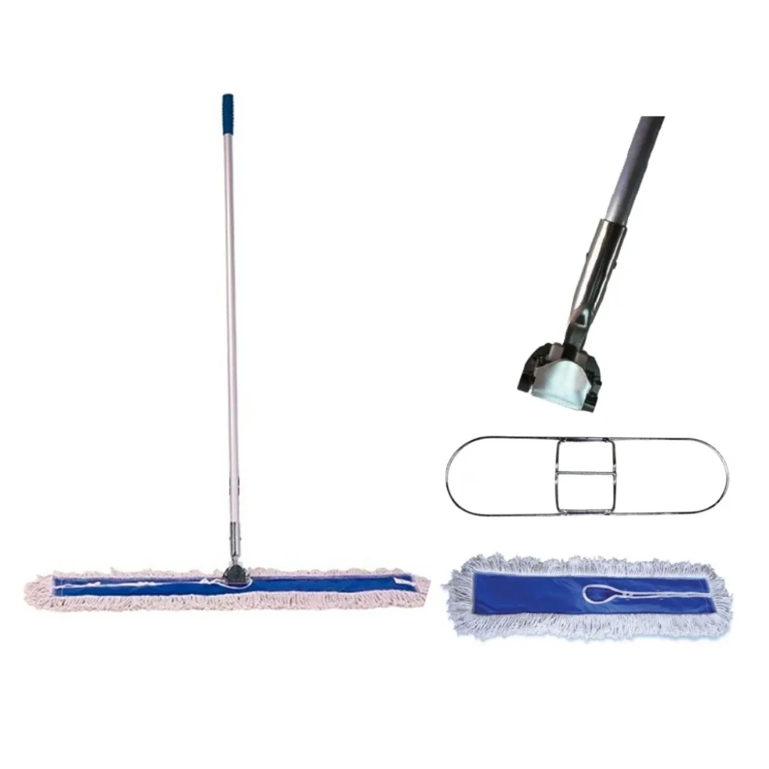 Kit Mopa Seca Blanca 36″ SLIP-ON Reforzada con Mango 90 cm – Winkler