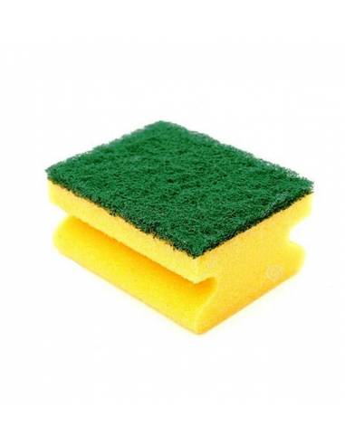 Esponja Acanalada Amarilla Con Abrasivo Verde - Unidad