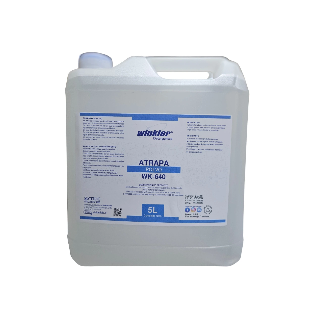 Atrapa Polvo Wk-640 - 5 Litros