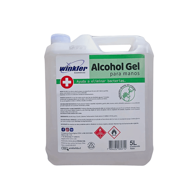 Gel Alcoholico - WK-117 Incoloro - 5 Litros  1