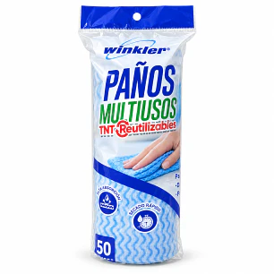 Paño TNT Multiuso Azul 20x30cm Rollo de 50 Paños
