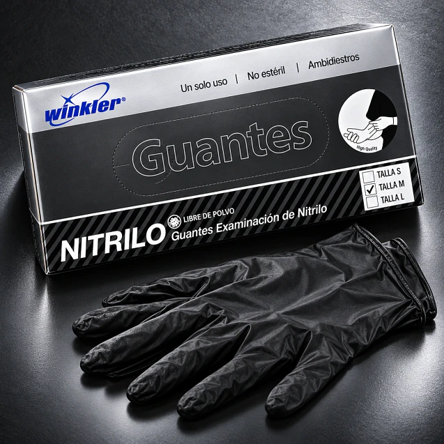 Guantes de Nitrilo Negro 3,5 g Talla L - Winkler  2
