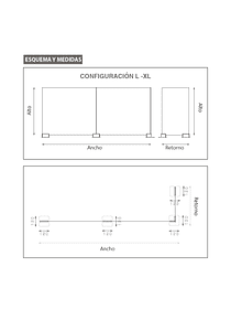 Separador de Espacio Modelo L-XL - Top Gap