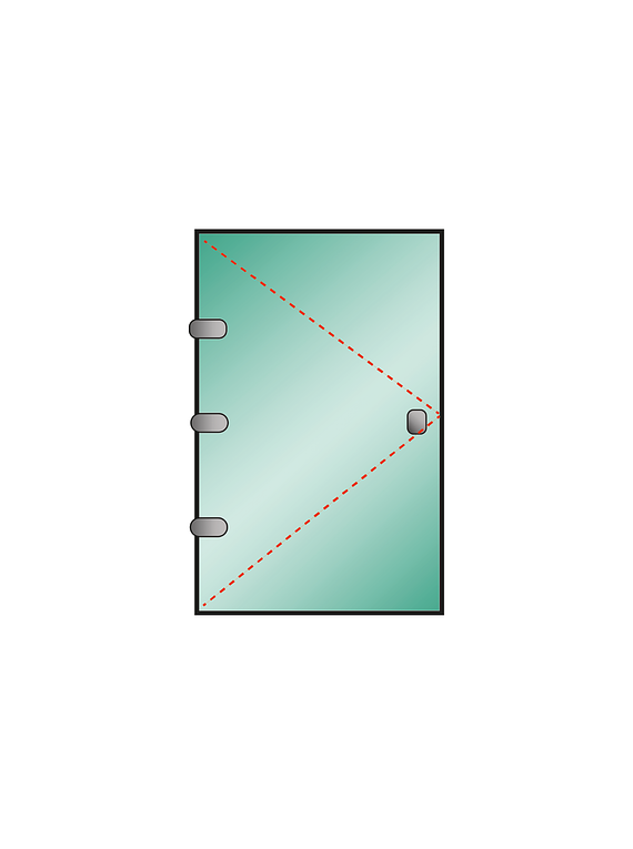 Puerta Ducha Cristal Templado Empavonado 10mm  