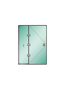 Puerta Ducha Cristal Templado + Fijo c/canal Incoloro 10mm 