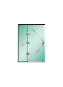 Puerta Ducha Cristal Templado + Fijo c/canal Empavonado 10mm 