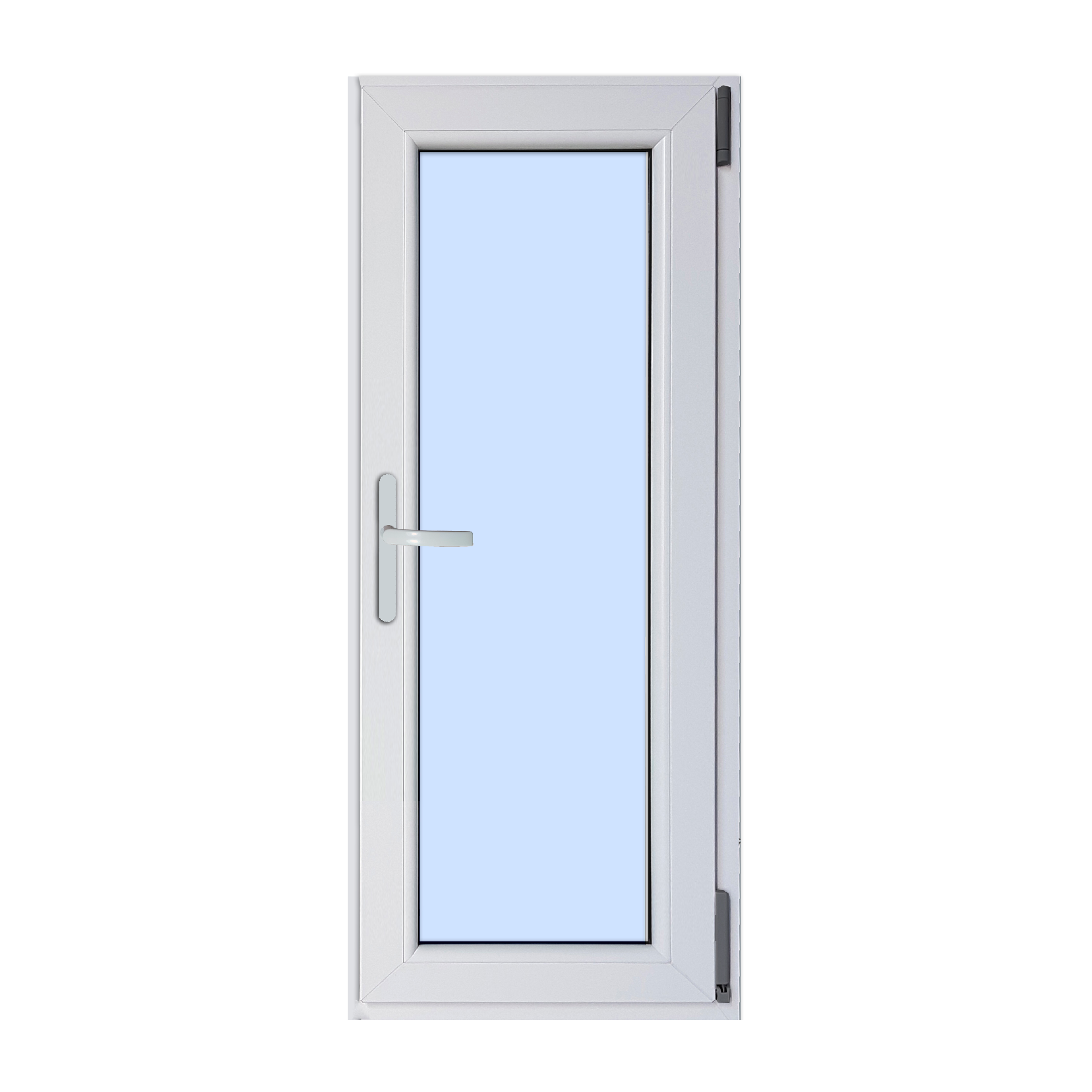 Puerta abatible interior PVC blanco + termopanel