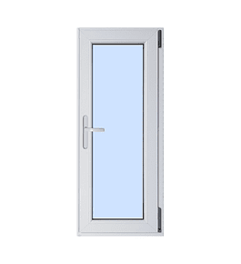 Puerta abatible interior PVC blanco + termopanel  