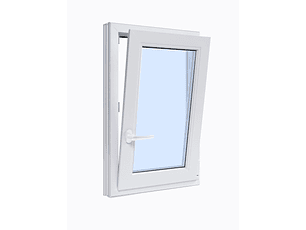 Ventana Oscilobatiente PVC Blanco + Termopanel-(60x60cms)