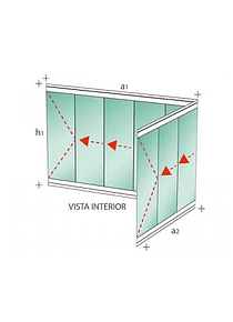 Cortina Plegable de Cristal - Modelo L