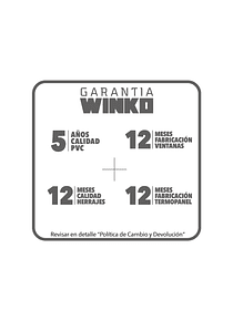 Ventana Proyectante PVC Roble +Termopanel