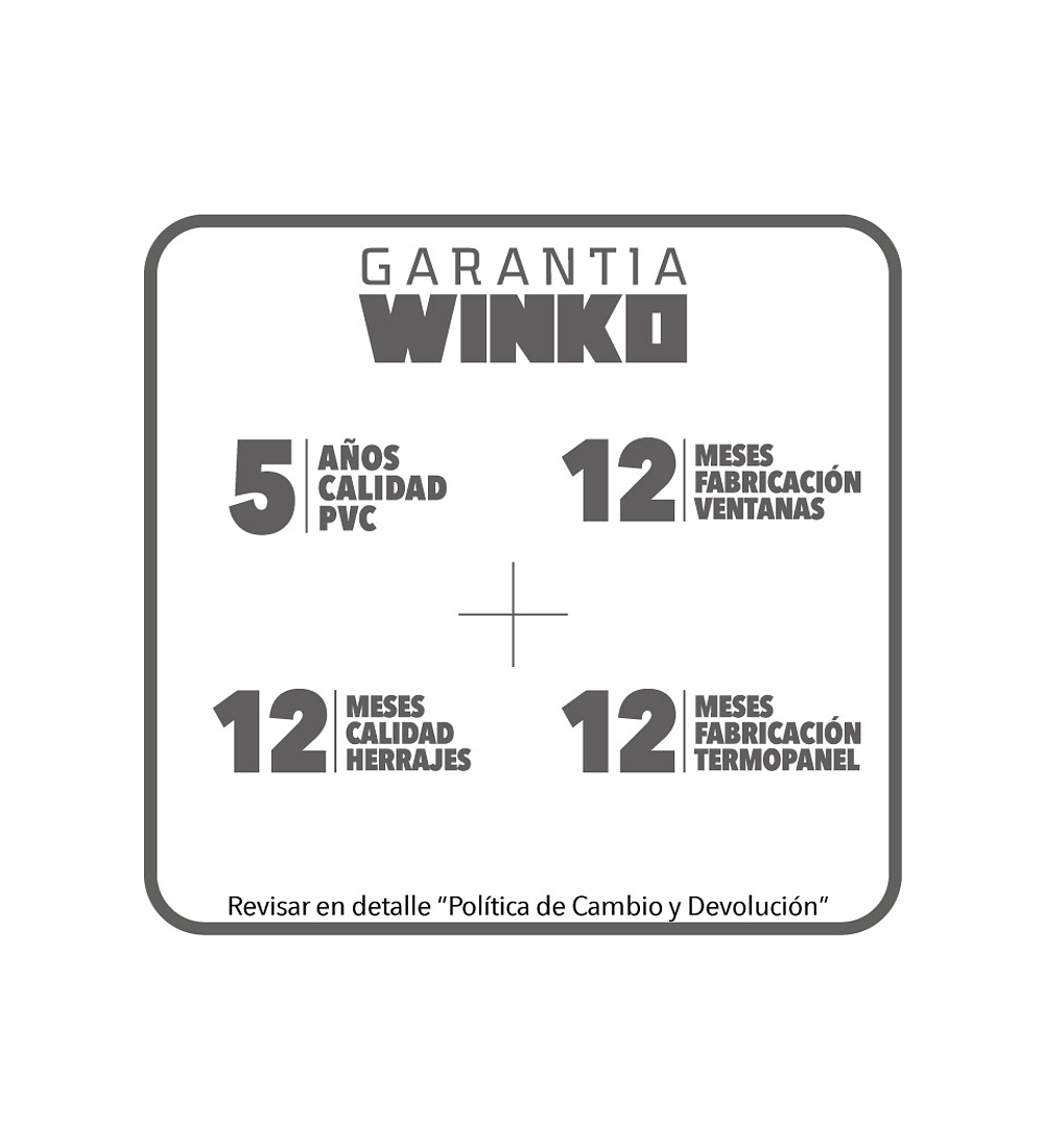Ventana Proyectante PVC Antracita +Termopanel-(50x50 cms)