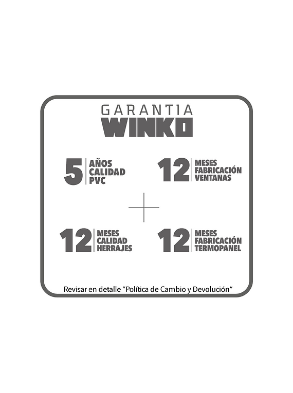 Ventana Proyectante PVC Antracita +Termopanel-(50x50 cms)