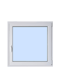 Ventana abatible interior PVC blanco + termopanel (50x50 cms.)