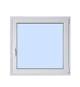 Ventana abatible interior PVC blanco + termopanel (50x50 cms.)