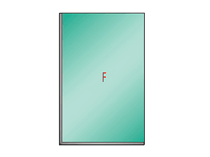 Shower Door Fijo Canal Aluminio / 8mm  (Alto: 800, Ancho: 1000)