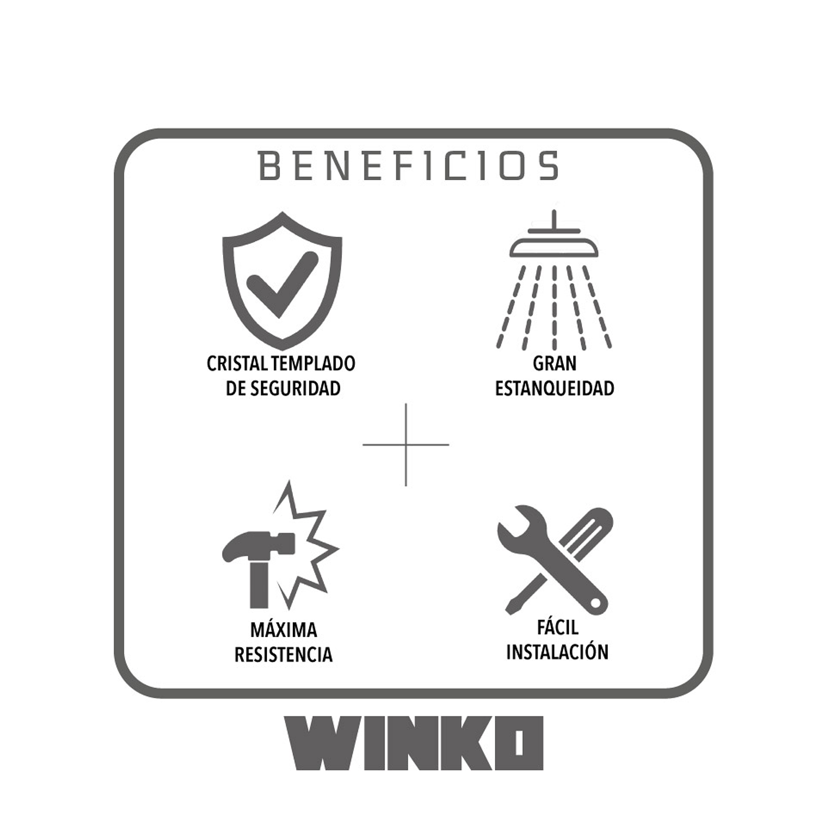 Shower Door Fijo Tomas / Transparente 8mm (Alto: 1850, Ancho: 1000) 3