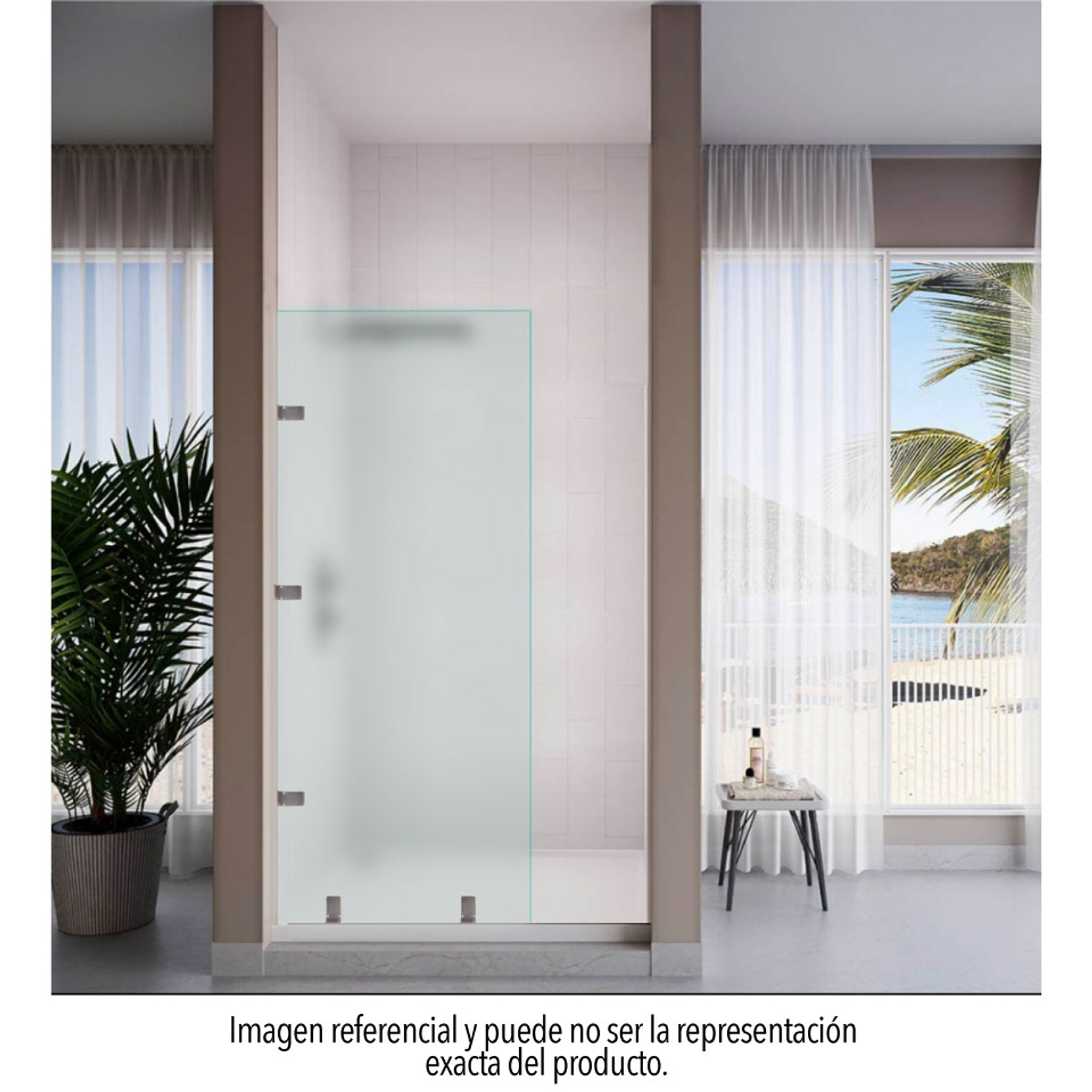 Shower Door Fijo Tomas / Empavonado 10mm (Fijacion lado izquierdo) (Alto: 2000, Ancho: 1200) 2