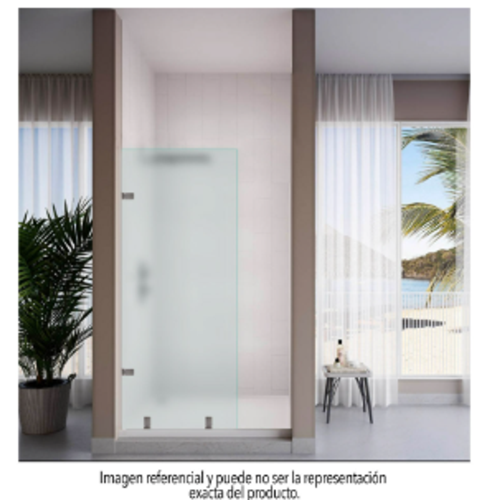 Shower Door Fijo Tomas / Empavonado 8mm (Fijacion lado izquierdo) (Alto: 1500, Ancho: 1000) 2