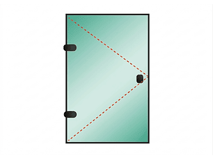 Tu Shower Door Puerta a Medida 8 mm - Ancho: 600 x Alto: 2000 - Color Herraje: Negro - Lado Fijacion: Izquierda - Bisgras: Muro-Vidrio