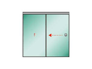 Tu Shower Door Corredera (Fijo -  Movil) a Medida 8 mm - Ancho: 1800 x Alto: 1900 - Color Herraje: Aluminio