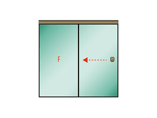 Tu Shower Door Corredera (Fijo -  Movil) a Medida 8 mm - Ancho: 1200 x Alto: 1900 - Color Herraje: Dorado