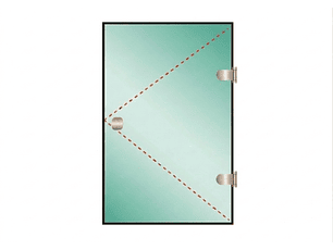 Tu Shower Door Puerta a Medida 8 mm - Ancho: 600 x Alto: 1800 - Color Herraje: Aluminio - Lado Fijacion: Derecha - Bisgras: Muro-Vidrio
