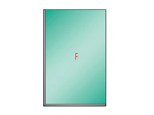 Tu  Shower Door Fijo con Canal a Medida 8 mm - Ancho: 500 x Alto: 500 - Color Herraje: Aluminio - Lado Fijacion: Izquierda - 