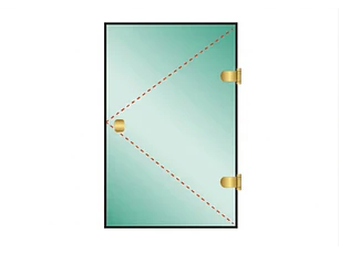 Tu Shower Door Puerta a Medida 8 mm - Ancho: 700 x Alto: 1800 - Color Herraje: Dorado - Lado Fijacion: Derecha - Bisgras: Muro-Vidrio