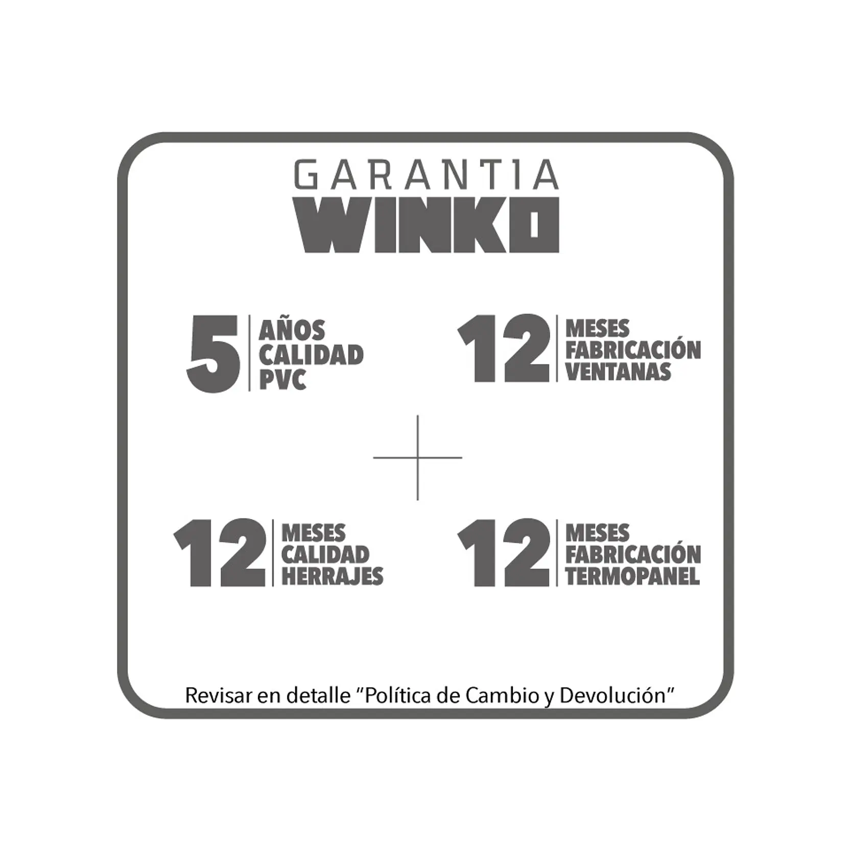 Ventana Fija  REHAU PVC Antracita + Termopanel  (Alto: 2400, Ancho: 2500) 2