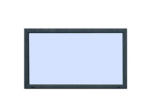 Ventana Fija  REHAU PVC Antracita + Termopanel  (Alto: 2400, Ancho: 2500)