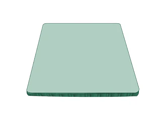 Tu Cubierta Templada a Medida - Ancho: 500.0 x Alto: 500.0 - Espesor: 4.0mm - Esquina: Botada de canto - Peso: 2 kg