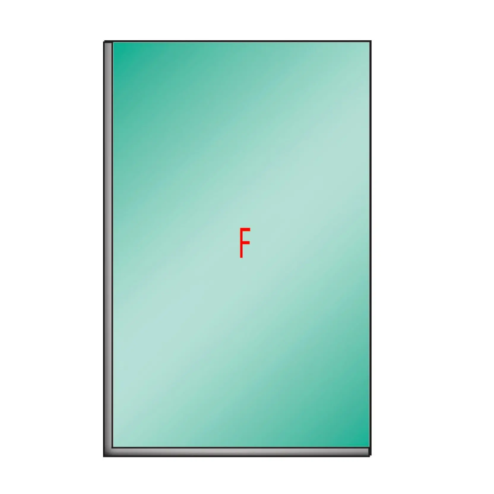 Tu  Shower Door Fijo con Canal a Medida 8 mm - Ancho: 950 x Alto: 1850 - Color Herraje: Aluminio - Lado Fijacion: Izquierda - 