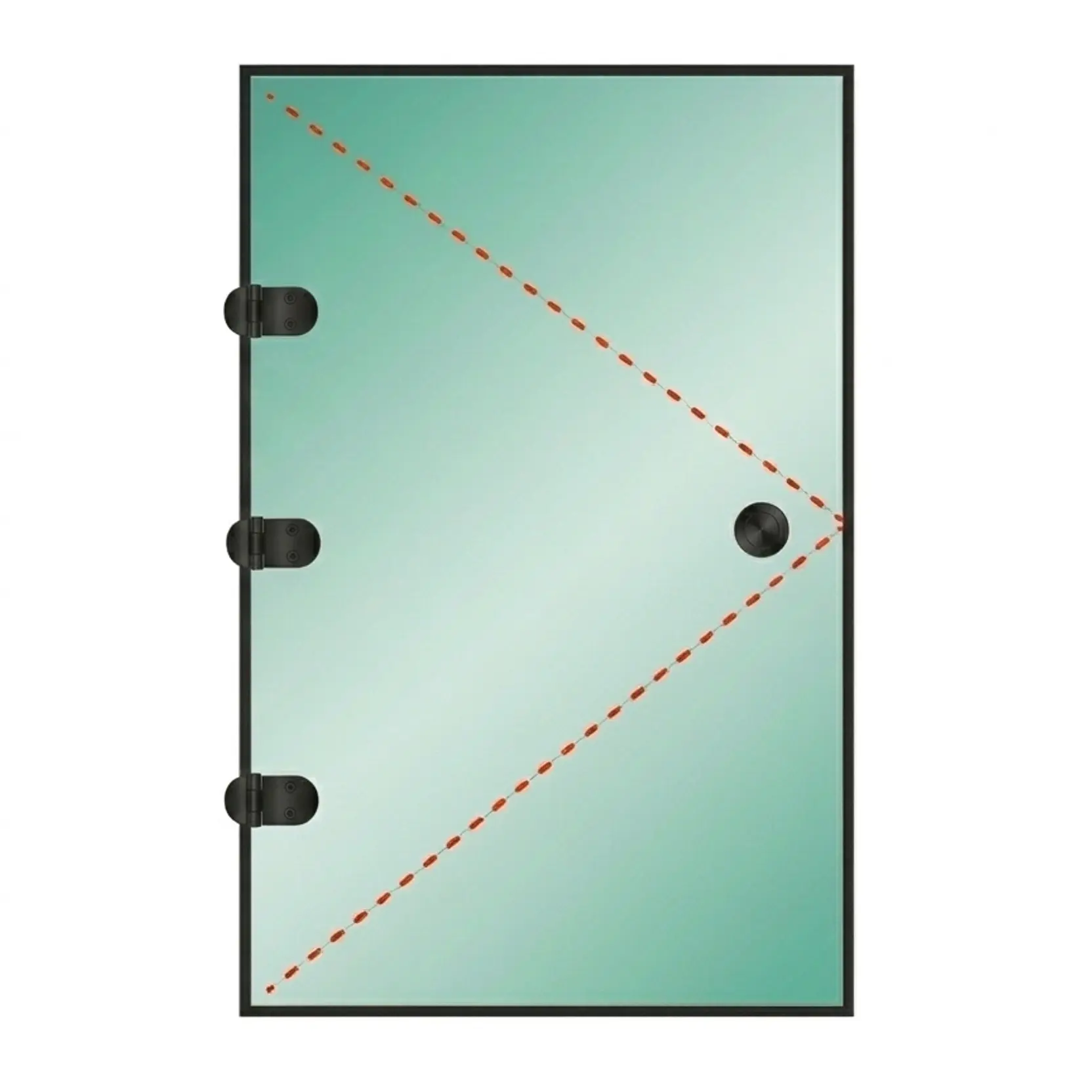 Tu Shower Door Puerta a Medida 10 mm - Ancho: 700 x Alto: 2000 - Color Herraje: Negro - Lado Fijacion: Izquierda - Bisgras: Muro-Vidrio