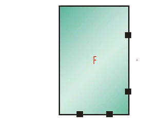 Tu Shower Door Fijo con Tomas Simples a Medida 8 mm - Ancho: 900 x Alto: 1200 - Color Herraje: Negro - Lado Fijacion: Derecha - 