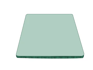 Tu Cubierta Templada a Medida - Ancho: 560.0 x Alto: 1420.0 - Espesor: 4.0mm - Esquina: Botada de canto - Peso: 7 kg