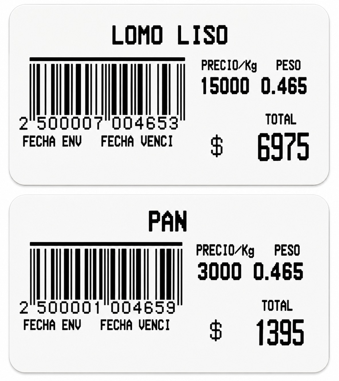 ETIQUETA TERMICA  BALANZA DIGI  30MM X 50 MM X 1.000 UND POR ROLLO