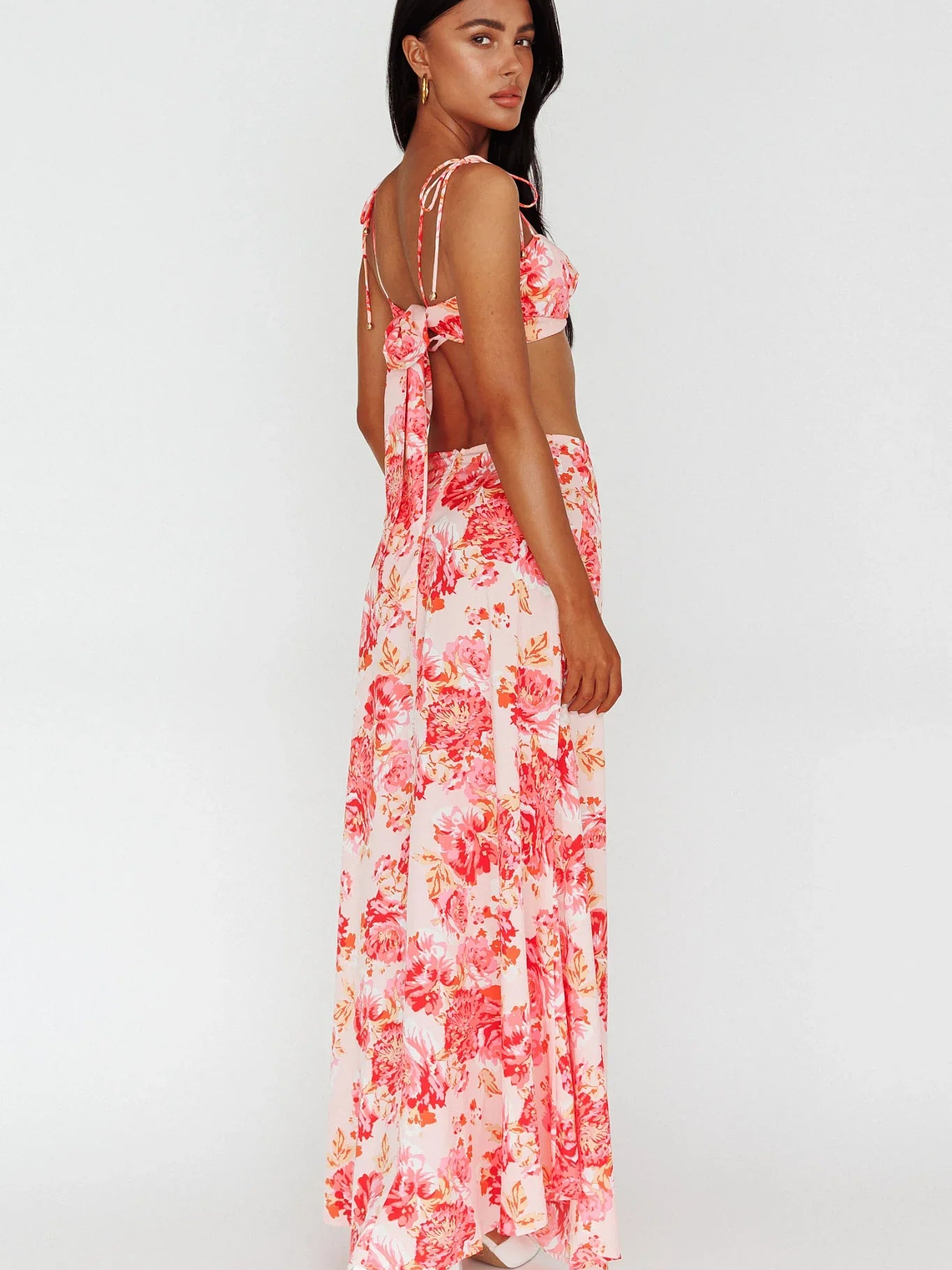 Gabbi Maxi Skirt Floral Print Pink 2