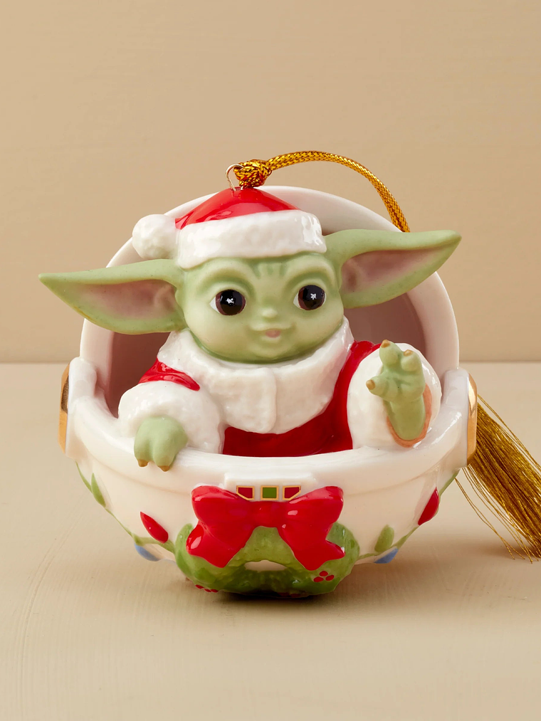 Grogu's Holiday Hover Pram Ornament 1