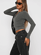 Give Me The Details Long Sleeve Top Ash - thumbnail 4