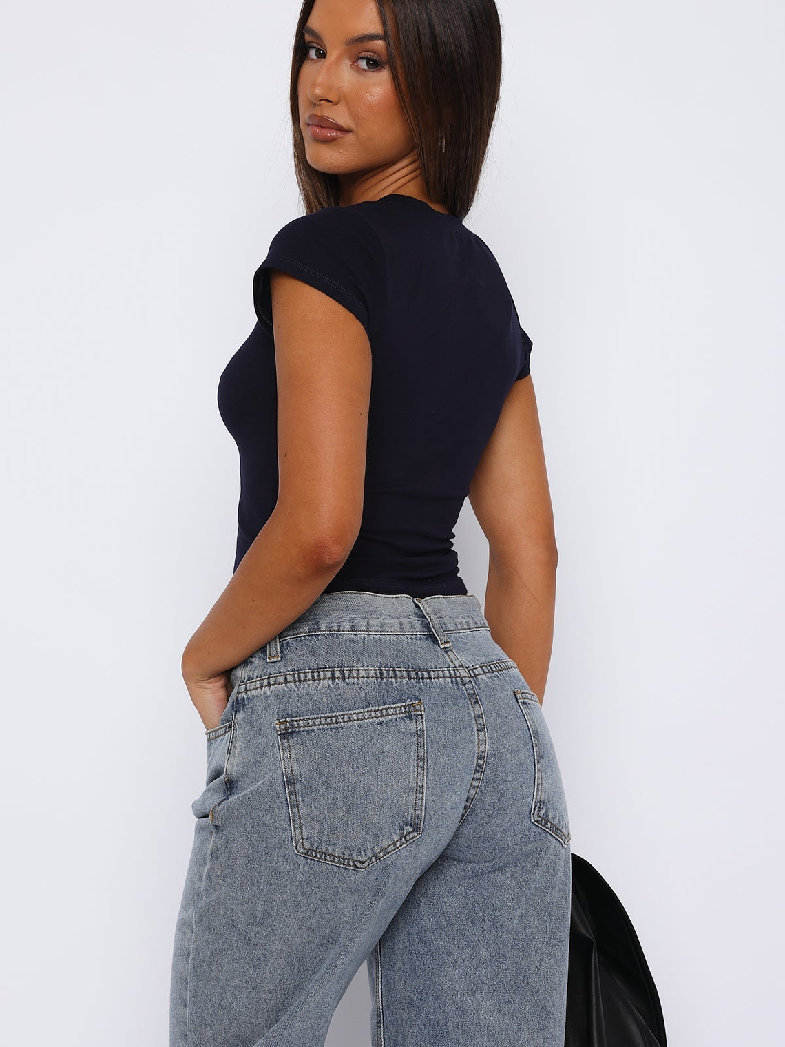 Going Global Baby Tee Navy 5