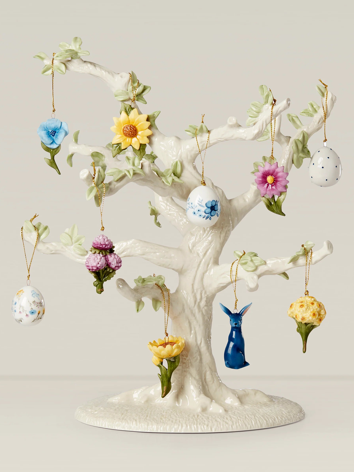 Floral Easter 10-Piece Ornament & Tree Set 1