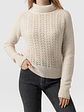 Glen Cable Knit Sweater - Cream - Miniatura 3
