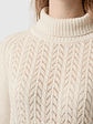 Glen Cable Knit Sweater - Cream - Miniatura 5