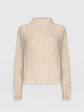 Glen Cable Knit Sweater - Cream - Miniatura 7