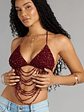 Festival Headliner Beaded Triangle Bralette - Miniatura 7