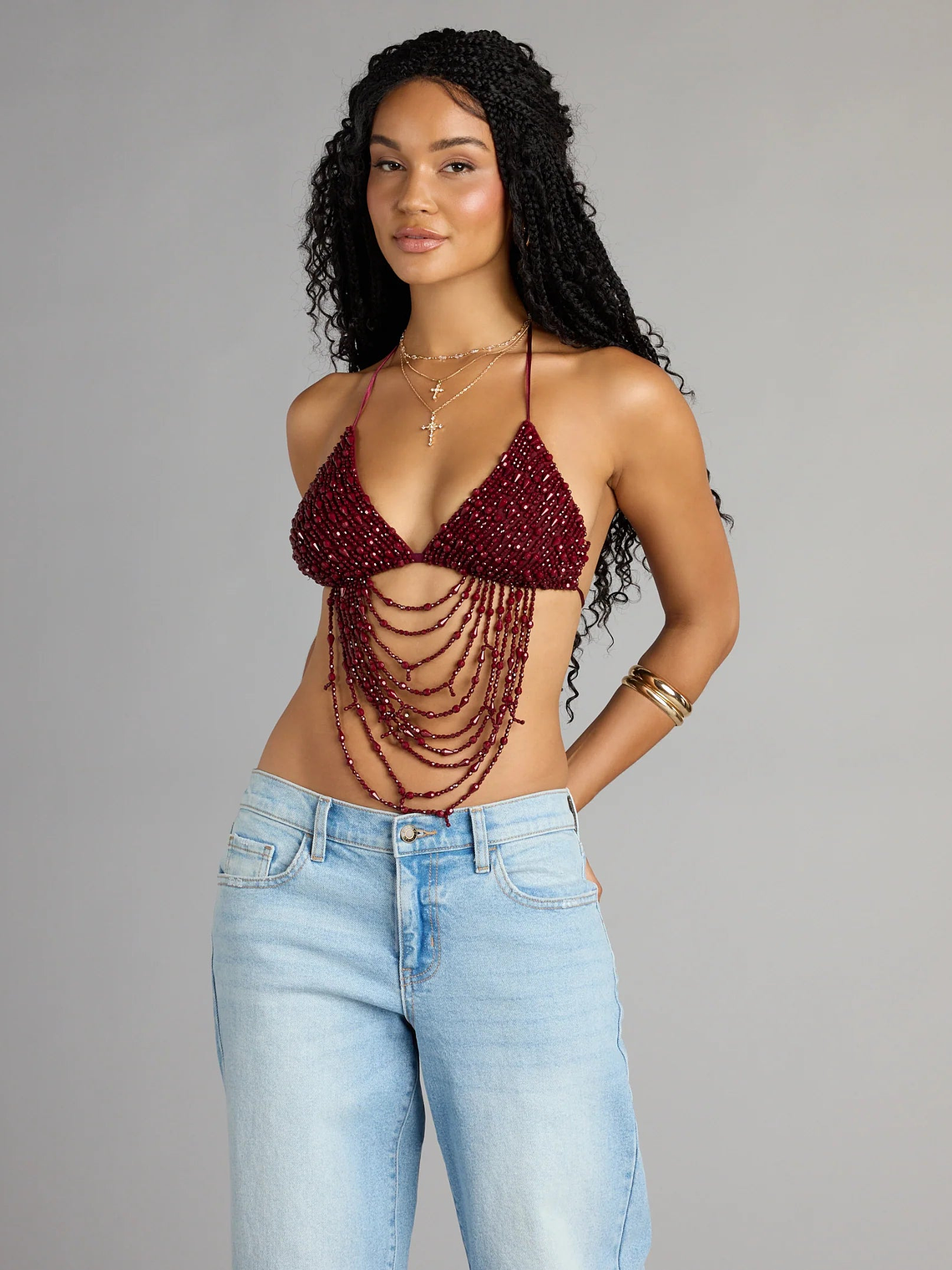 Festival Headliner Beaded Triangle Bralette 10