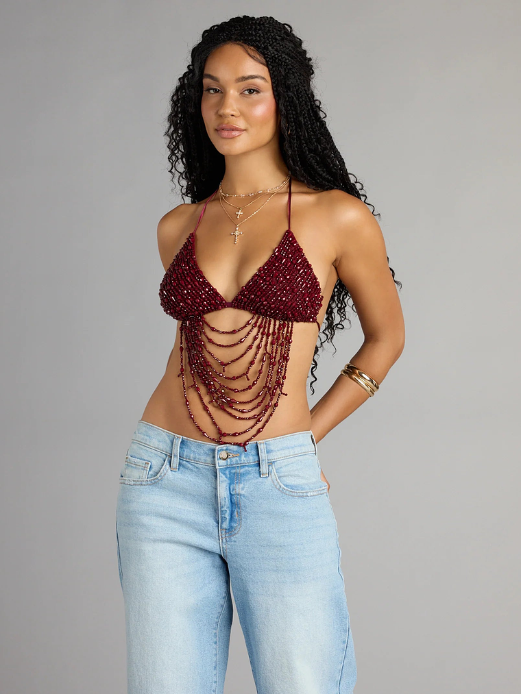Festival Headliner Beaded Triangle Bralette 10