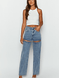 Gem Diamante Trim Wide Leg Denim Jeans - thumbnail 3