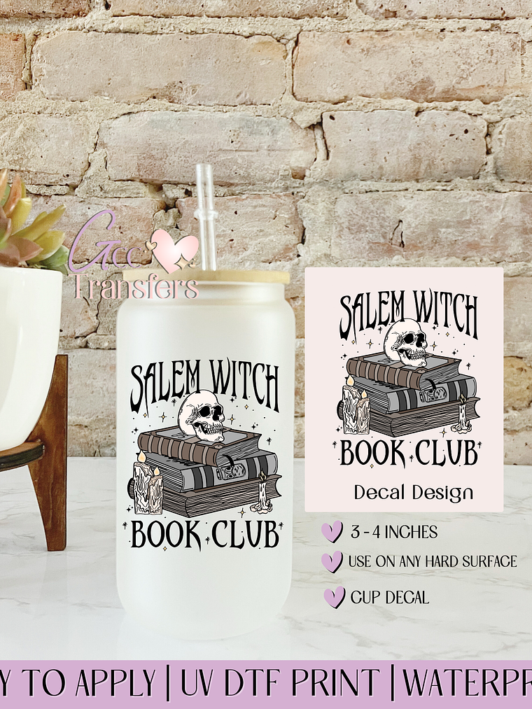 Salem Witch Book Club - Decal UVDTF 1